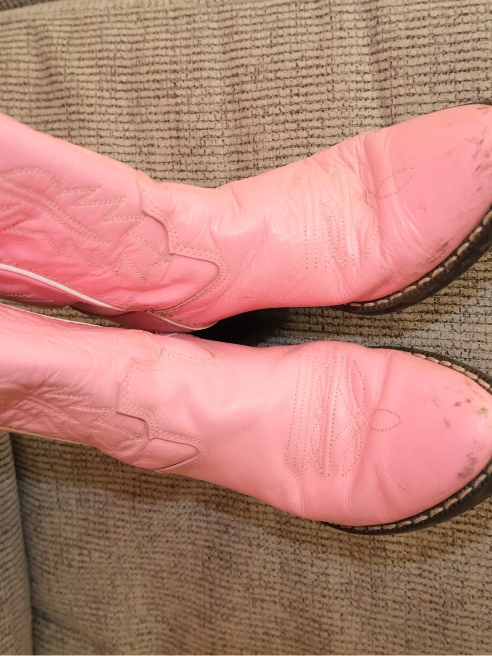 Pink Girls Western Cowboy Boots - Fashion Booties